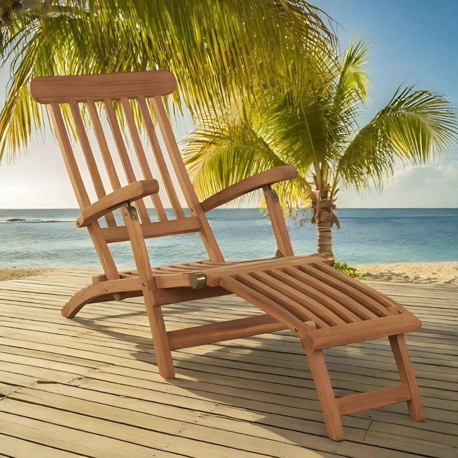 Transat en teck massif Audrey