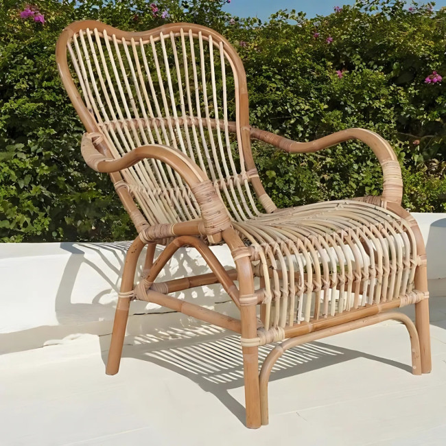 Fauteuil de jardin en rotin Kiran