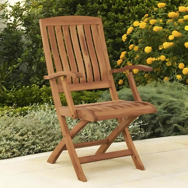 Fauteuil de jardin en teck massif Lisato