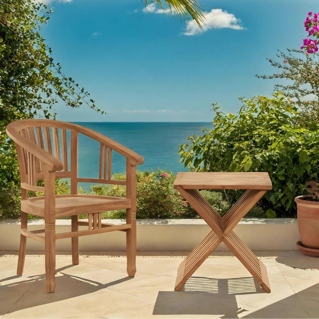 Fauteuil de jardin en teck Romane