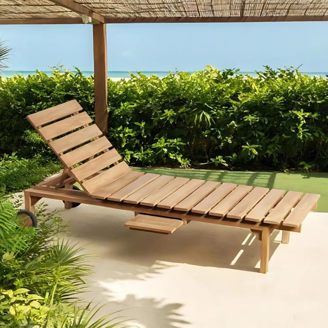 Bain de soleil en teck massif Fabio