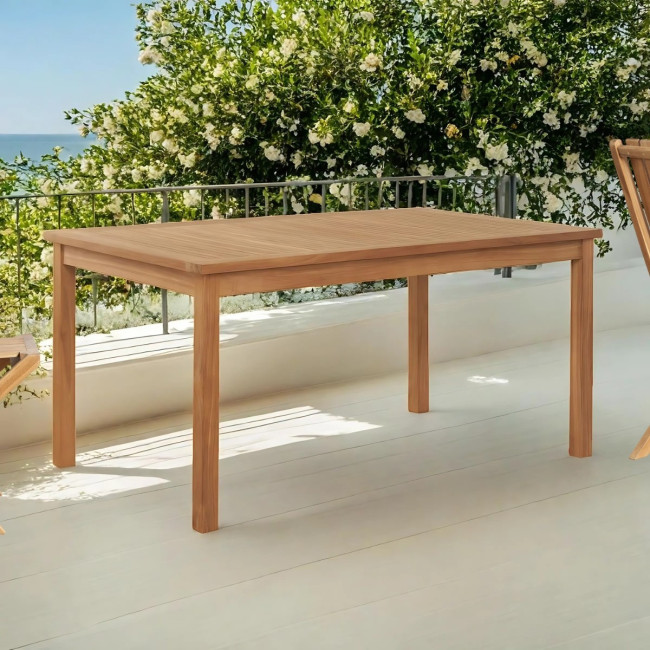 Table de jardin en teck massif 150 Frida