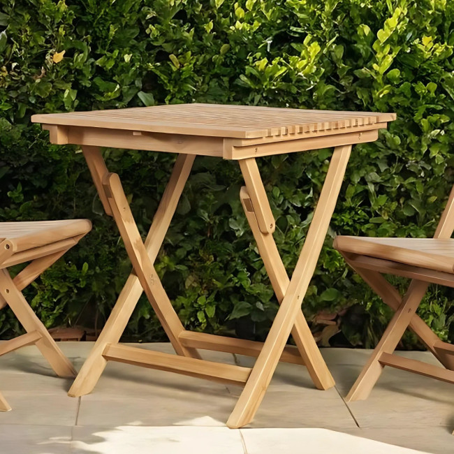 Table de jardin pliante carrée 70 cm Janis