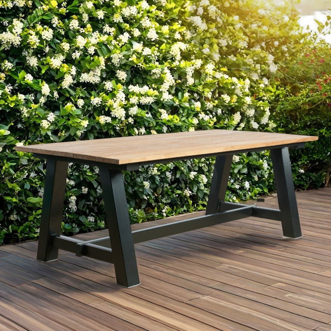 Table de jardin en teck 200 cm Paulo