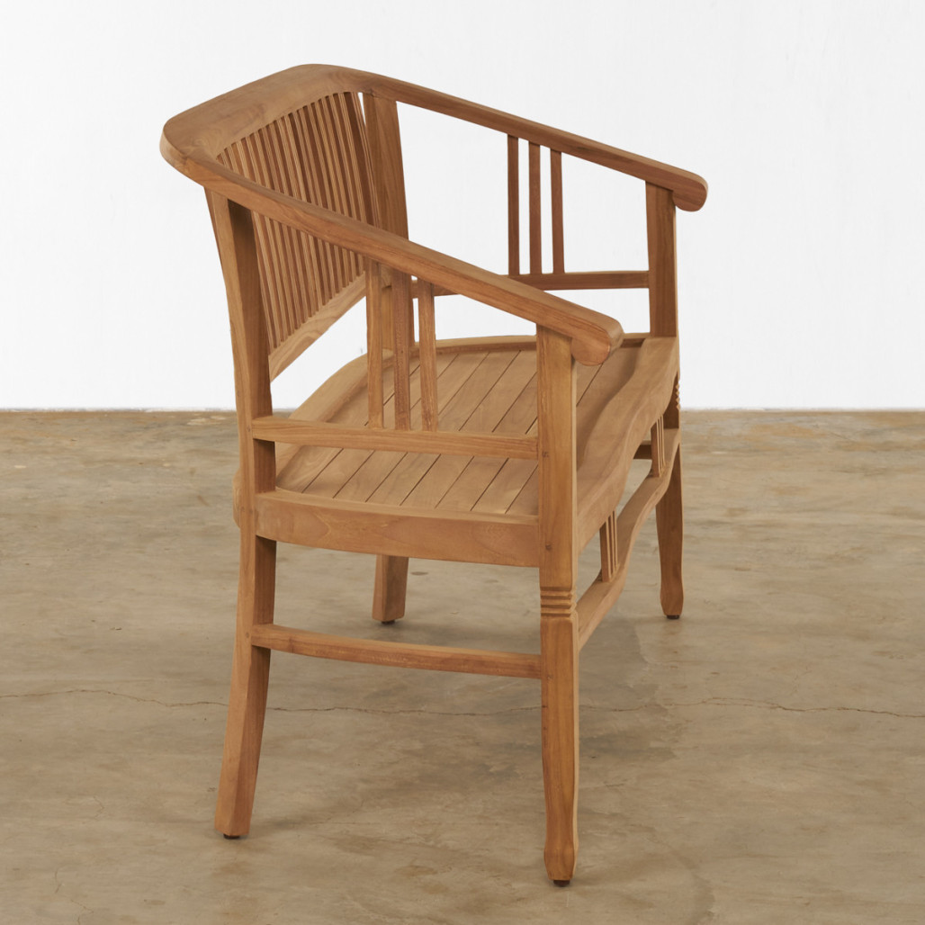 Banc de jardin en teck massif 120 cm Ector