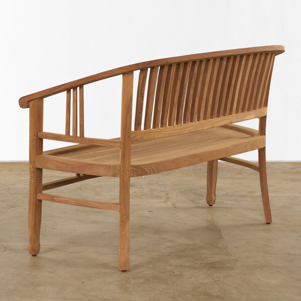 Banc de jardin en teck massif 120 cm Ector