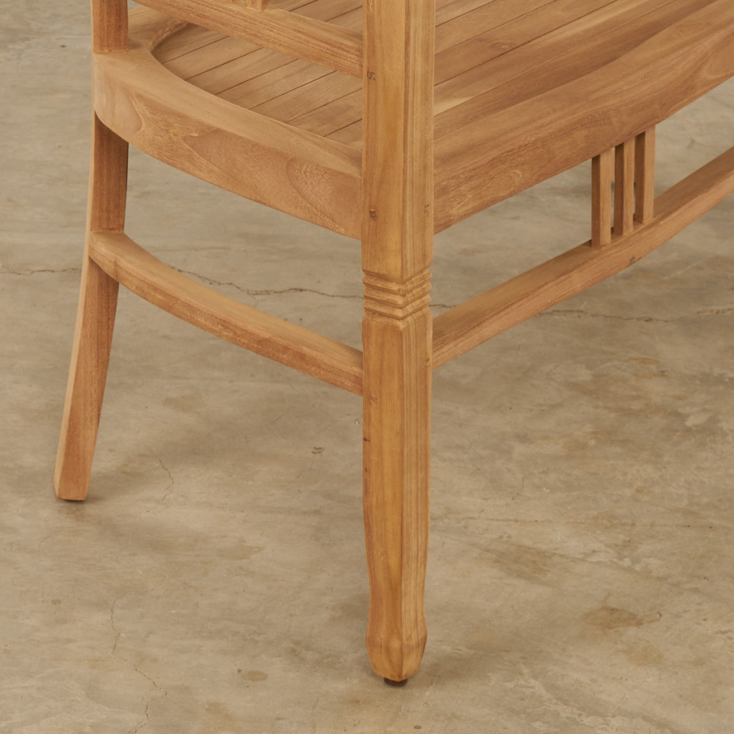 Banc de jardin en teck massif 120 cm Ector