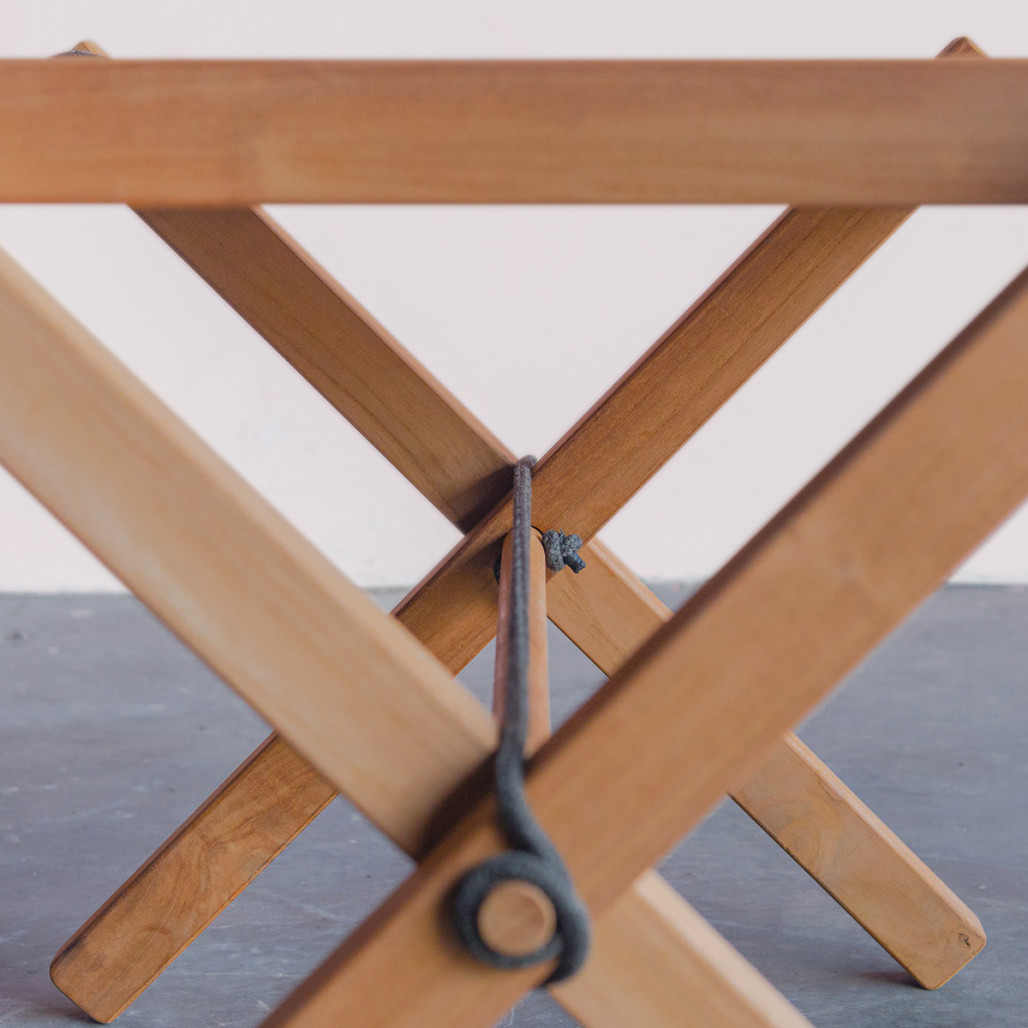 Table basse de jardin en teck gris Relax – Wanda Collection Table basse de jardin en teck gris Relax – Wanda Collection