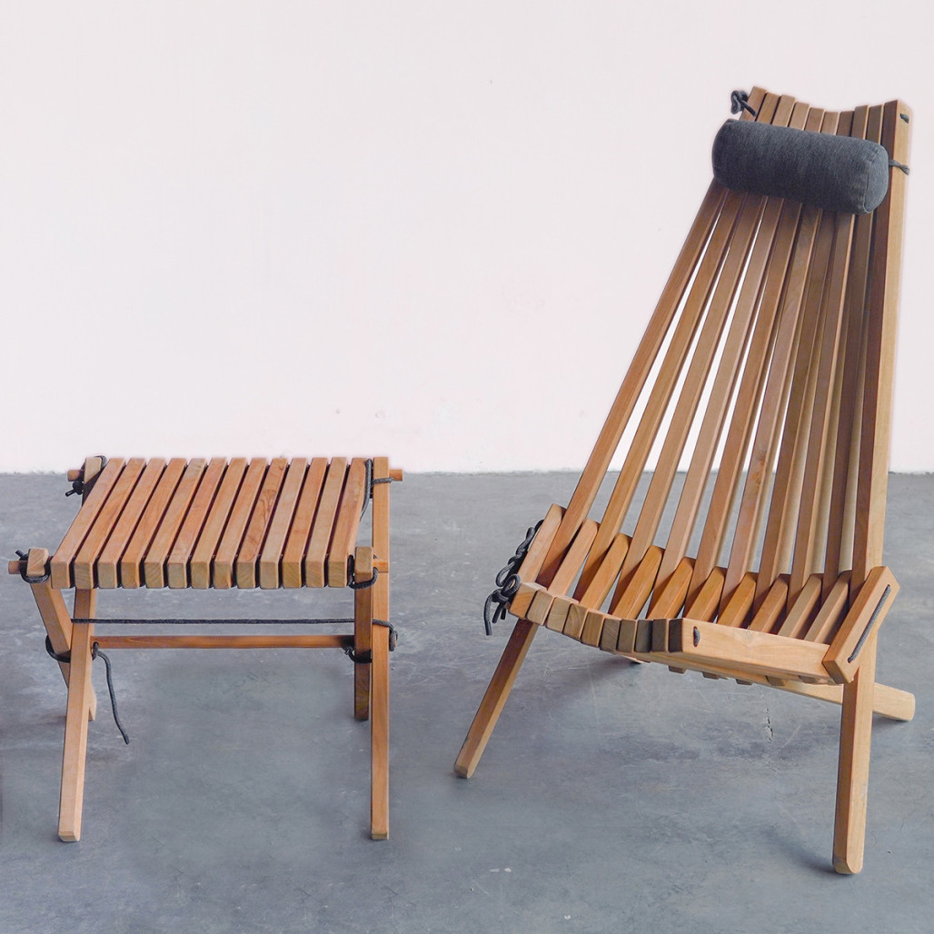 Table basse de jardin en teck gris Relax – Wanda Collection Table basse de jardin en teck gris Relax – Wanda Collection