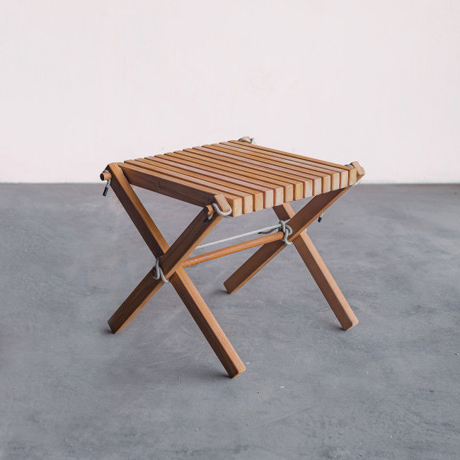 Table basse de jardin en teck blanc Relax