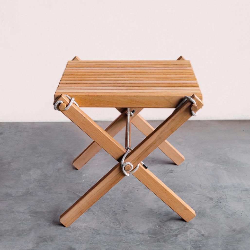 Table basse de jardin en teck blanc Relax Table basse de jardin en teck blanc Relax