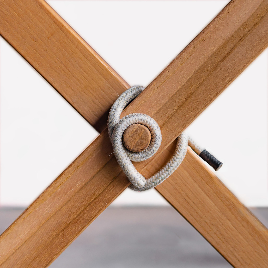 Table basse de jardin en teck blanc Relax Table basse de jardin en teck blanc Relax