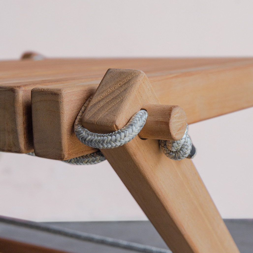 Table basse de jardin en teck blanc Relax Table basse de jardin en teck blanc Relax