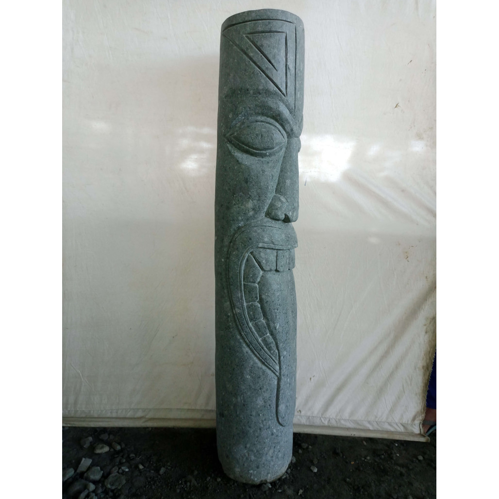 Tiki statue de jardin en pierre volcanique 1.50m zen Tiki statue de jardin en pierre volcanique 1.50m zen