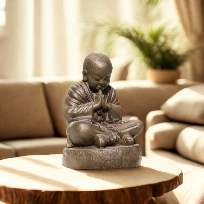 Statue Moine Shaolin 40 cm | Décoration zen intérieure