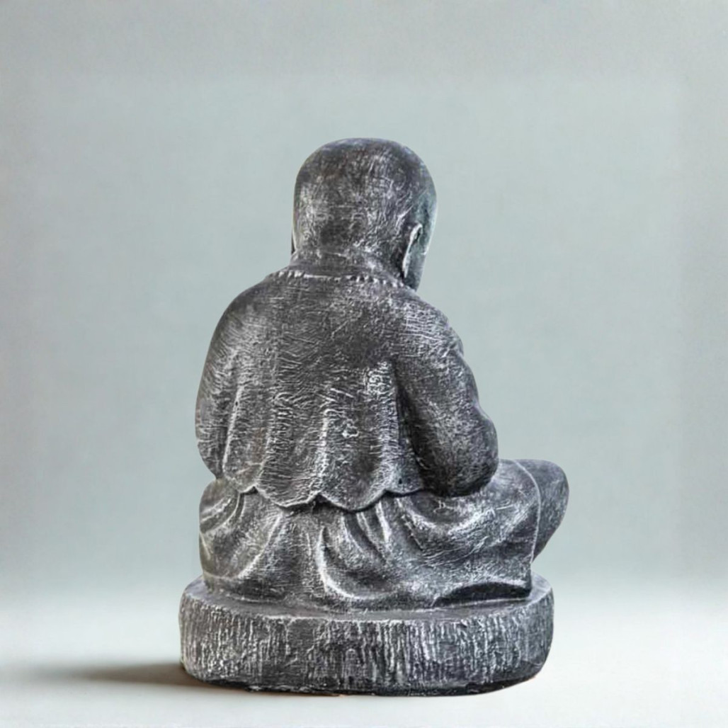 Statue Moine Shaolin assis | Décoration zen intérieure Statue Moine Shaolin assis | Décoration zen intérieure
