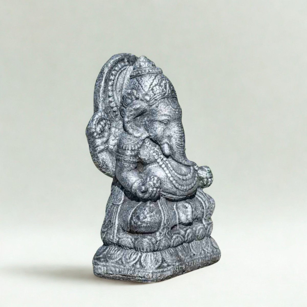 Statue Ganesh patiné gris | Décoration zen intérieure Statue Ganesh patiné gris | Décoration zen intérieure