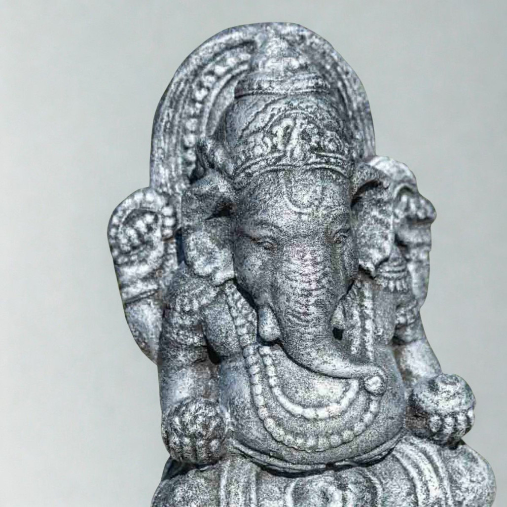 Statue Ganesh patiné gris | Décoration zen intérieure Statue Ganesh patiné gris | Décoration zen intérieure