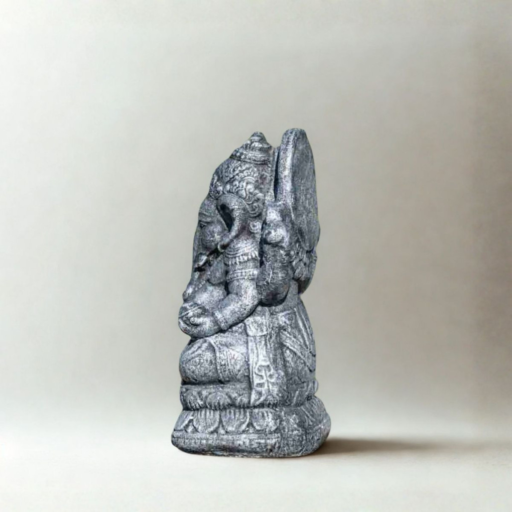 Statue Ganesh patiné gris | Décoration zen intérieure Statue Ganesh patiné gris | Décoration zen intérieure