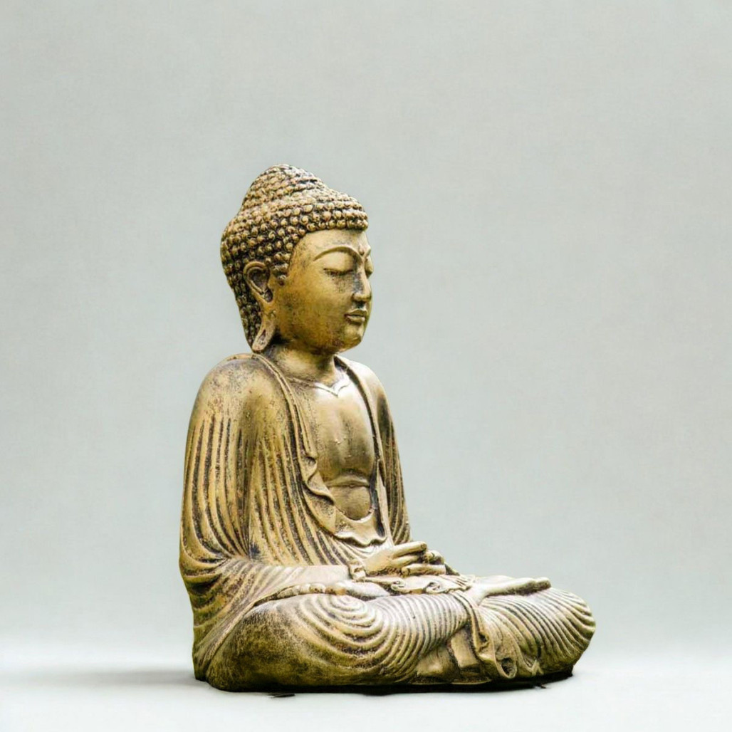 Statue Bouddha doré | Décoration zen intérieure Statue Bouddha doré | Décoration zen intérieure