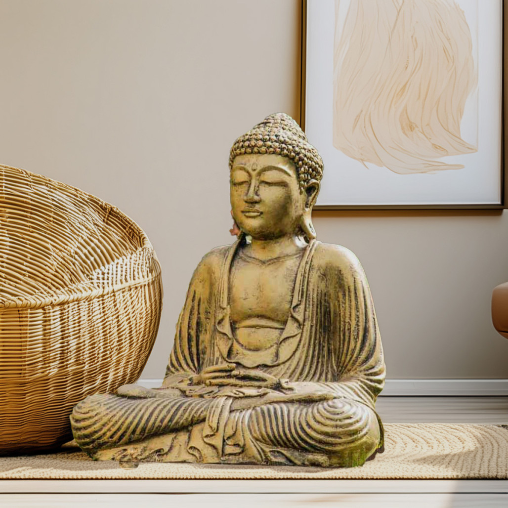 Statue Bouddha doré | Décoration zen intérieure Statue Bouddha doré | Décoration zen intérieure