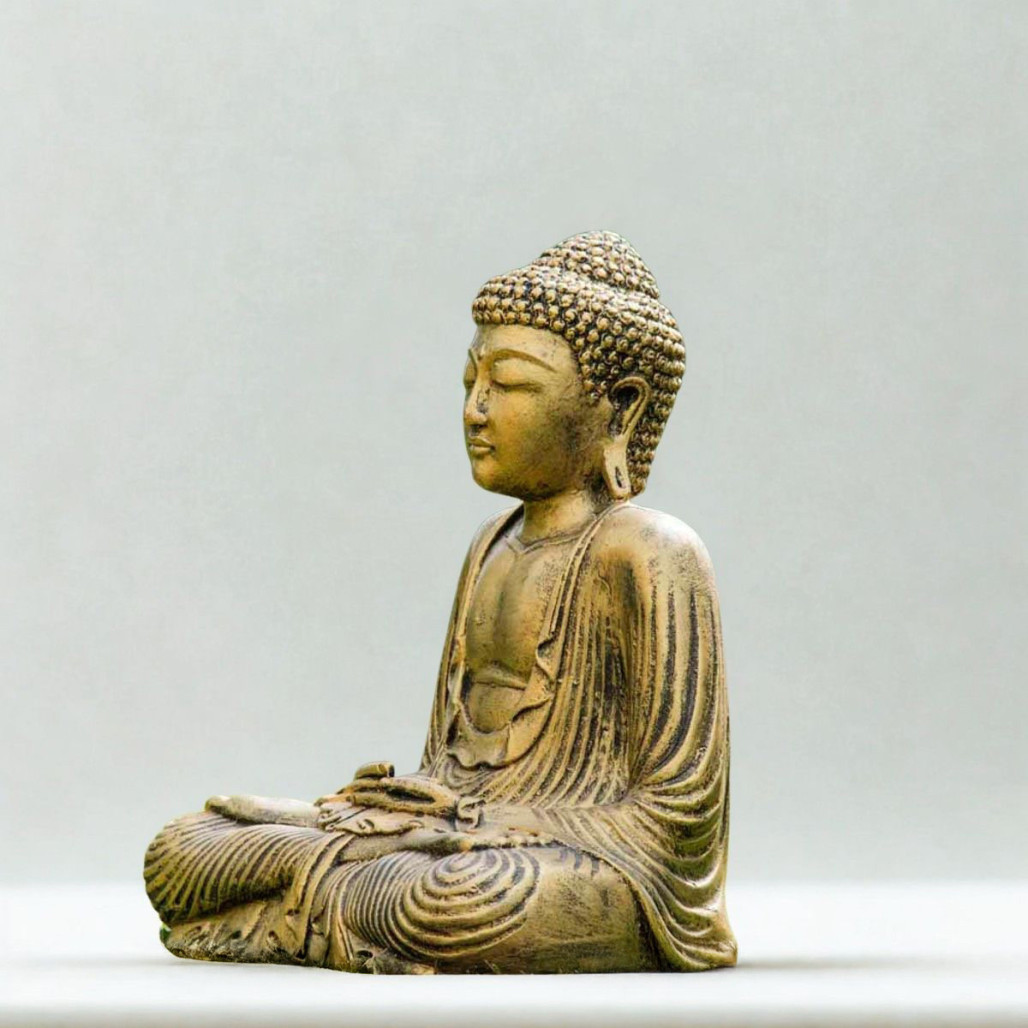 Statue Bouddha doré | Décoration zen intérieure Statue Bouddha doré | Décoration zen intérieure