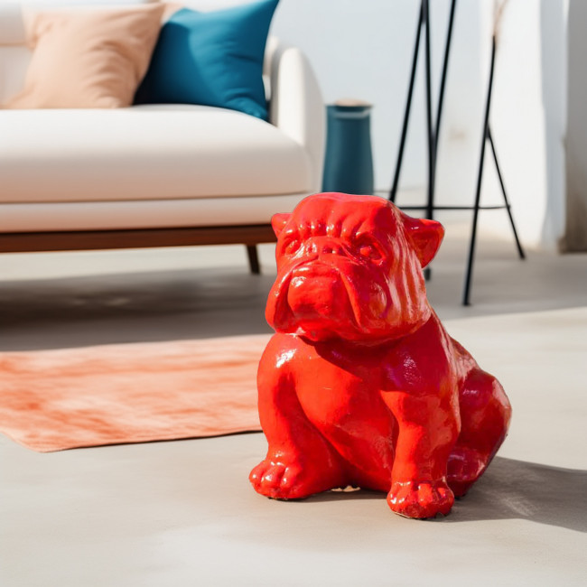 Statue bulldog design 40 cm | Décoration intérieure moderne