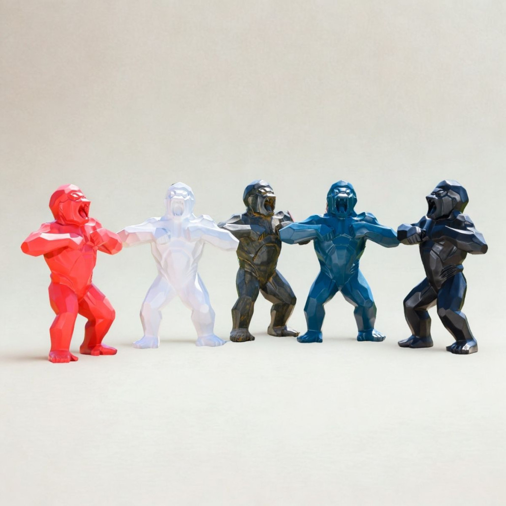 Statue gorille géométrique | Décoration design intérieure Statue gorille géométrique | Décoration design intérieure