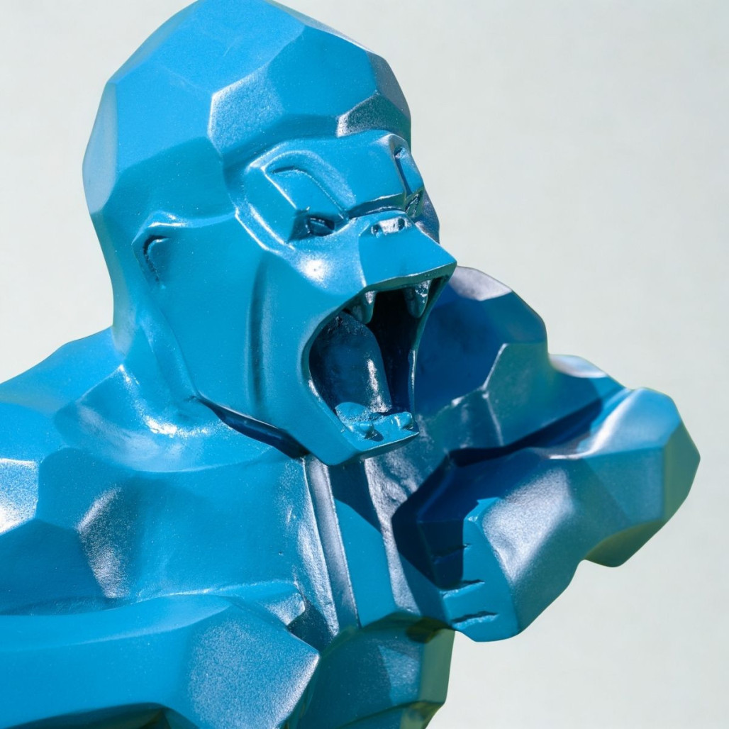 Statue gorille origami | Décoration design intérieure Statue gorille origami | Décoration design intérieure