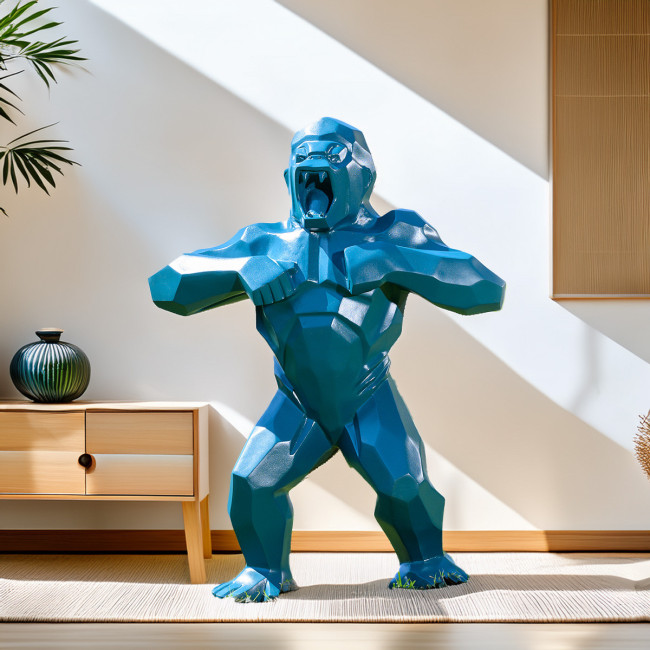 Statue gorille origami | Décoration design intérieure