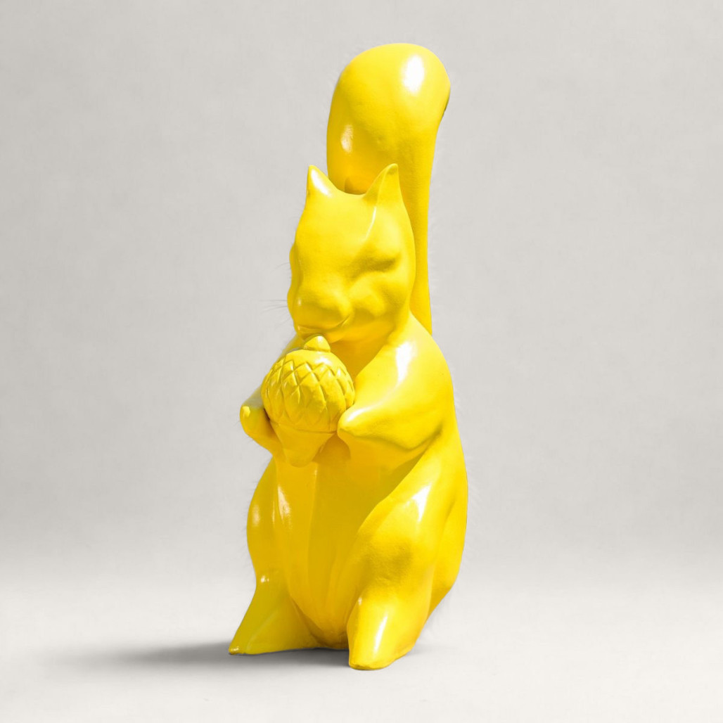 Statue écureuil en ciment | Décoration intérieure naturelle Statue écureuil en ciment | Décoration intérieure naturelle