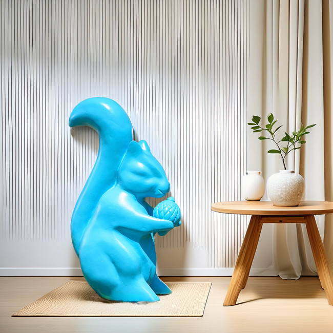 Statue écureuil 64 cm | Décoration intérieure naturelle