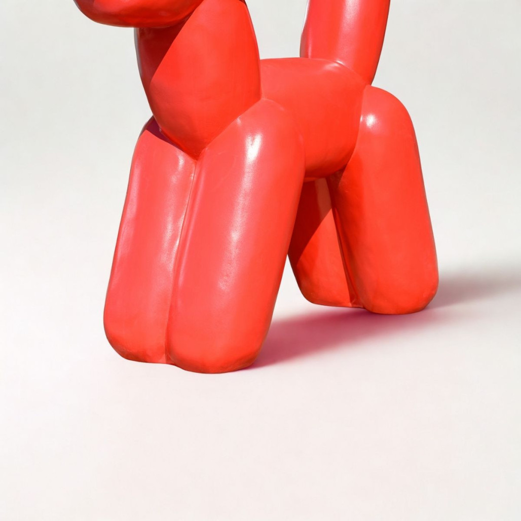 Statue chien ballon rouge | Décoration pop moderne Statue chien ballon rouge | Décoration pop moderne