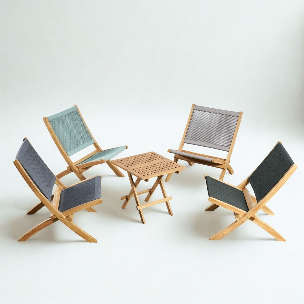 Fauteuil Jala en teck et corde | Style méditerranéen Fauteuil Jala en teck et corde | Style méditerranéen