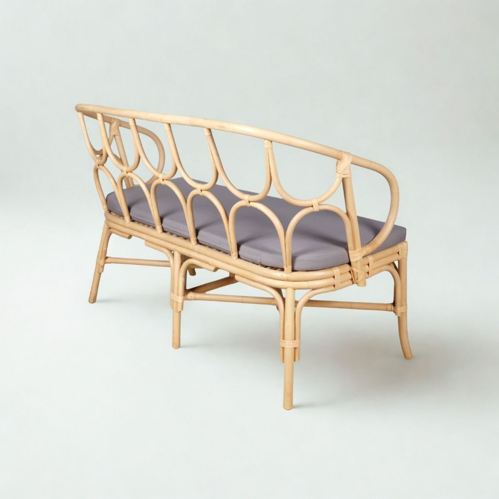 Banc en rotin pour l'intérieur Ilan Banc en rotin pour l'intérieur Ilan