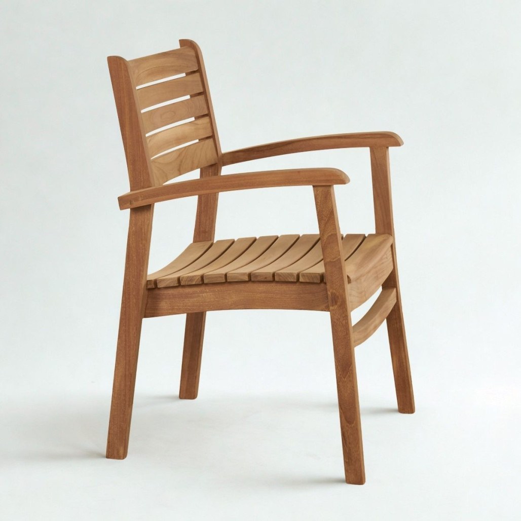 Fauteuil Horismo en teck | Élégance naturelle et confort Fauteuil Horismo en teck | Élégance naturelle et confort