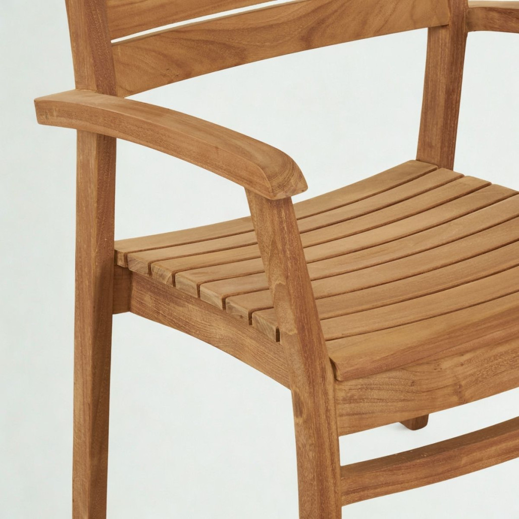 Fauteuil Horismo en teck | Élégance naturelle et confort Fauteuil Horismo en teck | Élégance naturelle et confort