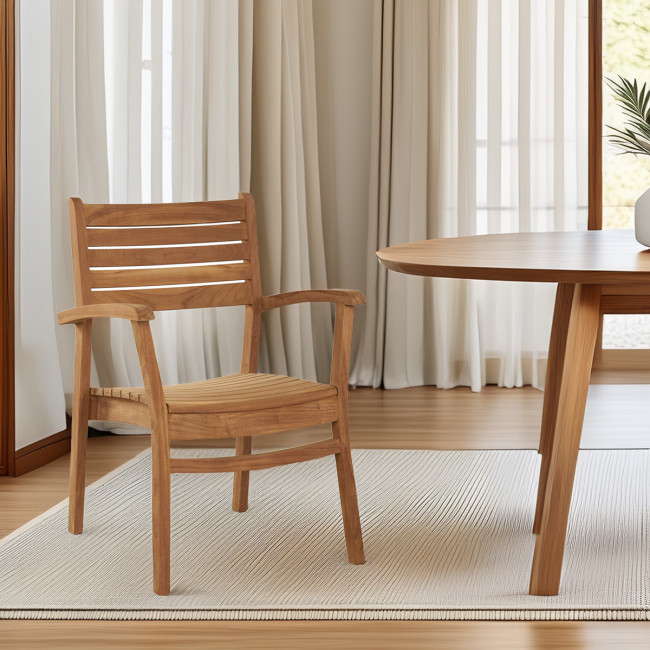 Fauteuil Horismo en teck | Élégance naturelle et confort
