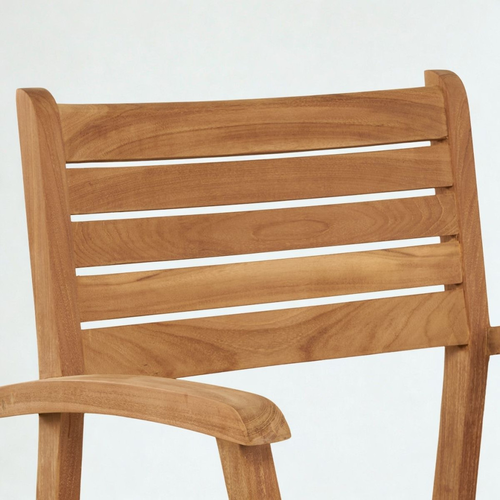 Fauteuil Horismo en teck | Élégance naturelle et confort Fauteuil Horismo en teck | Élégance naturelle et confort