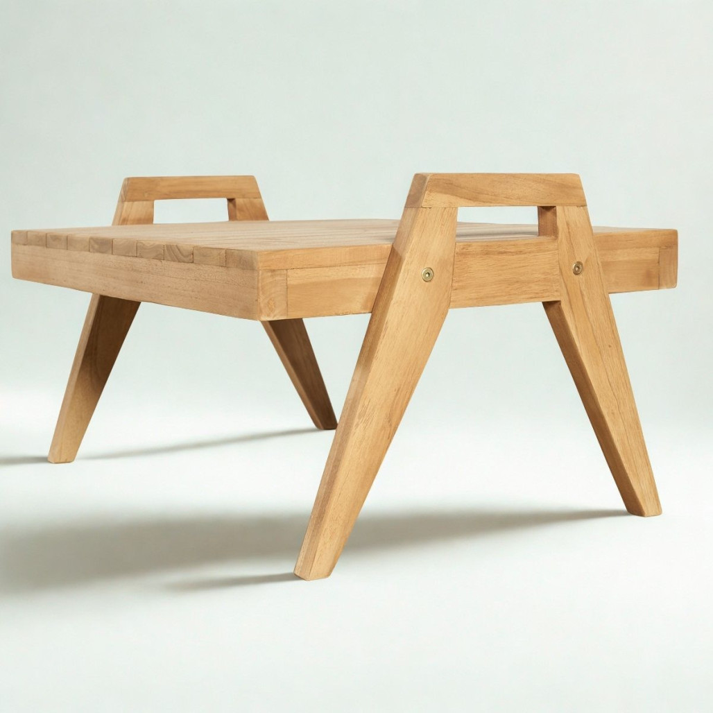 Table basse en teck massif | Style naturel et épuré Table basse en teck massif | Style naturel et épuré