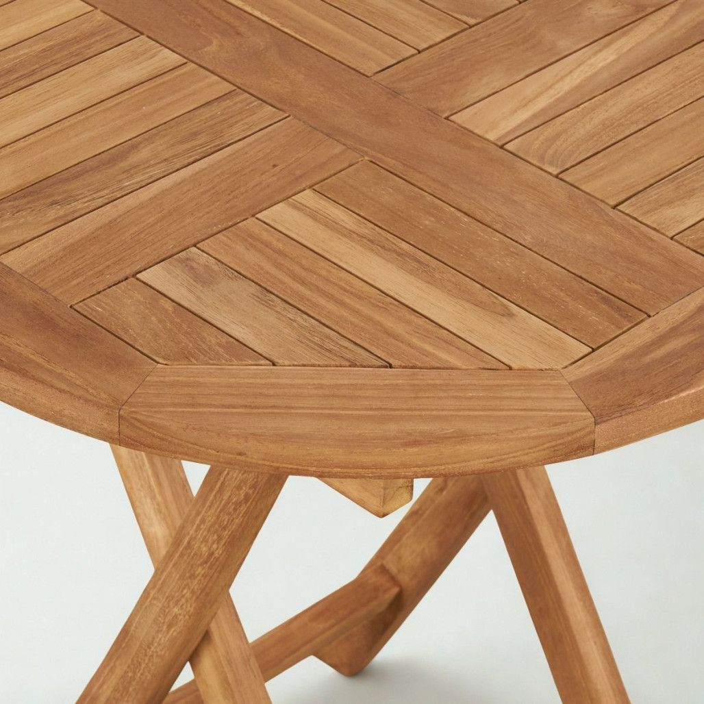 Table pliante Onora en teck | Élégance naturelle Table pliante Onora en teck | Élégance naturelle