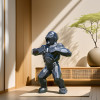 Statue gorille géométrique noir 80 cm