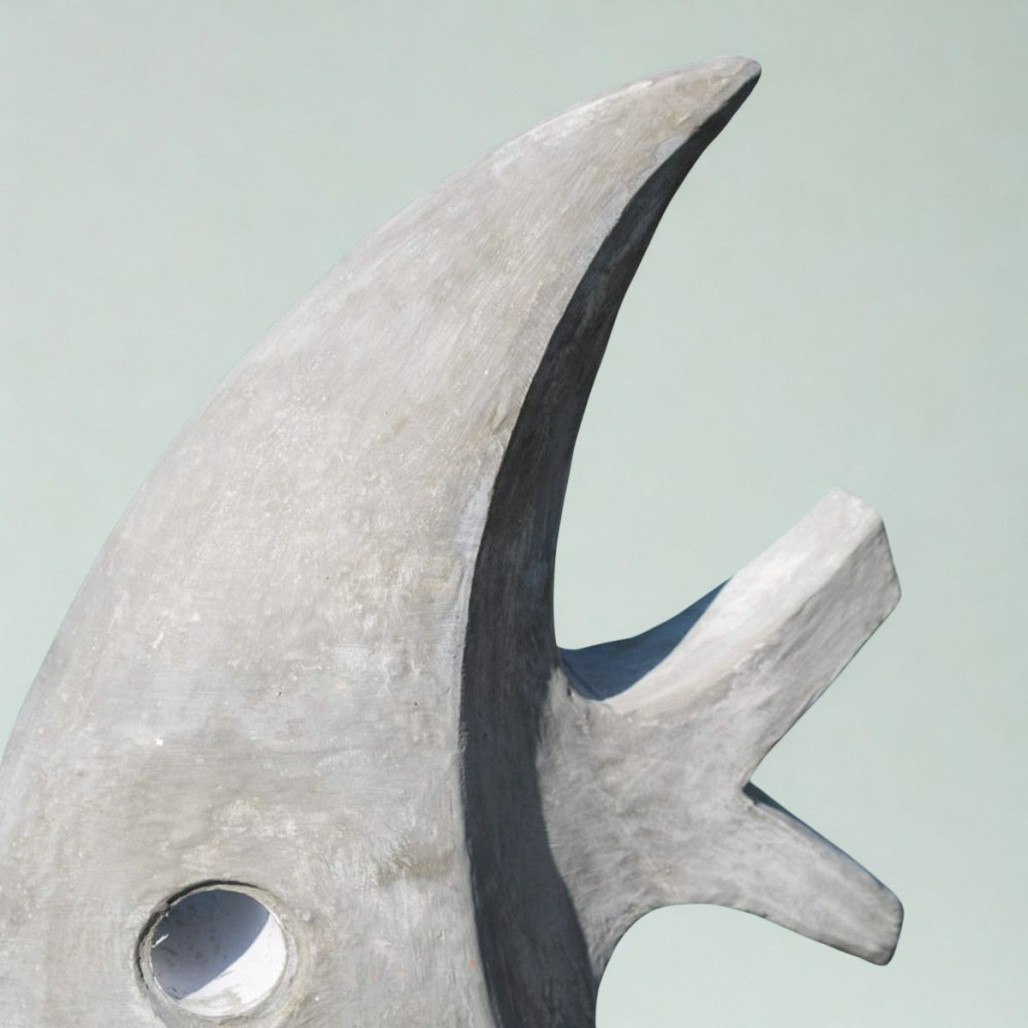 Sculpture poisson gris 50 cm | Décoration design intérieure Sculpture poisson gris 50 cm | Décoration design intérieure