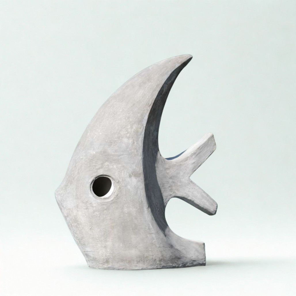 Sculpture poisson gris 50 cm | Décoration design intérieure Sculpture poisson gris 50 cm | Décoration design intérieure