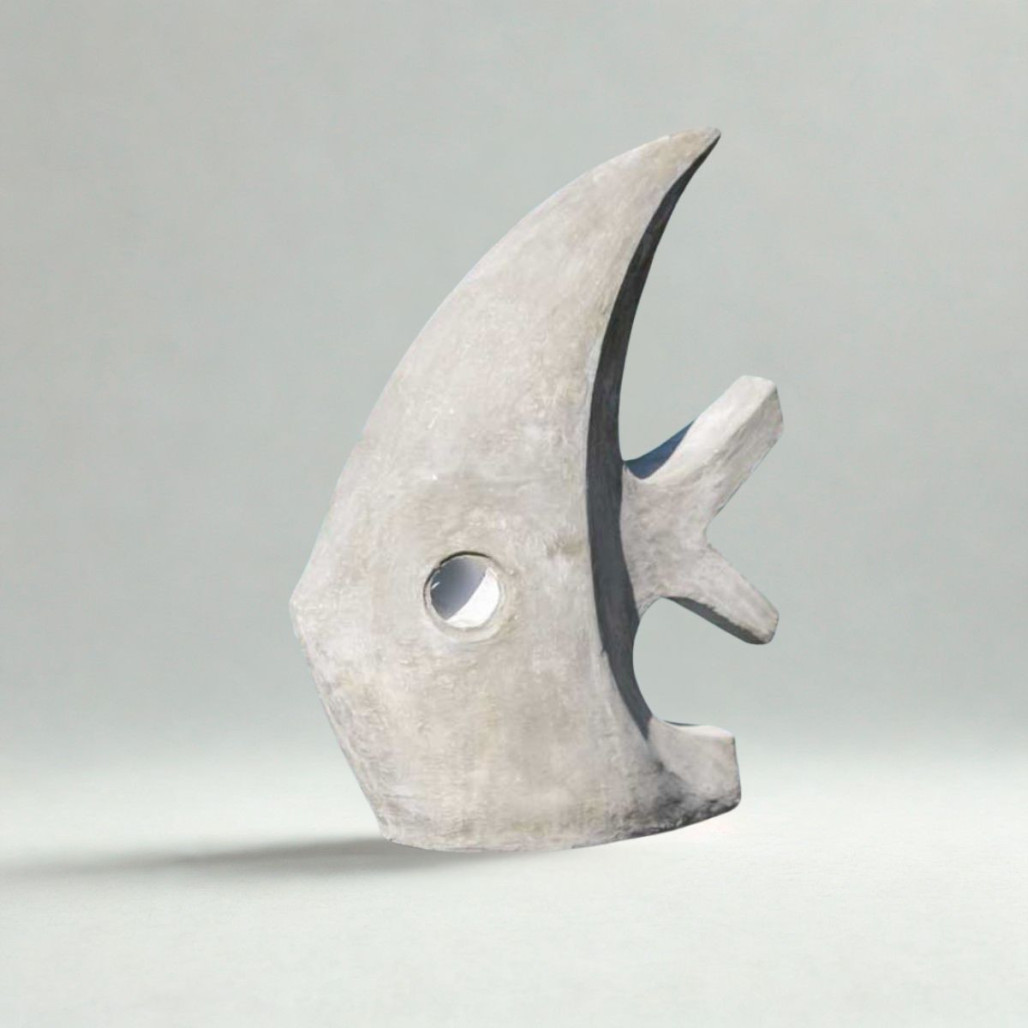 Sculpture poisson gris 50 cm | Décoration design intérieure Sculpture poisson gris 50 cm | Décoration design intérieure