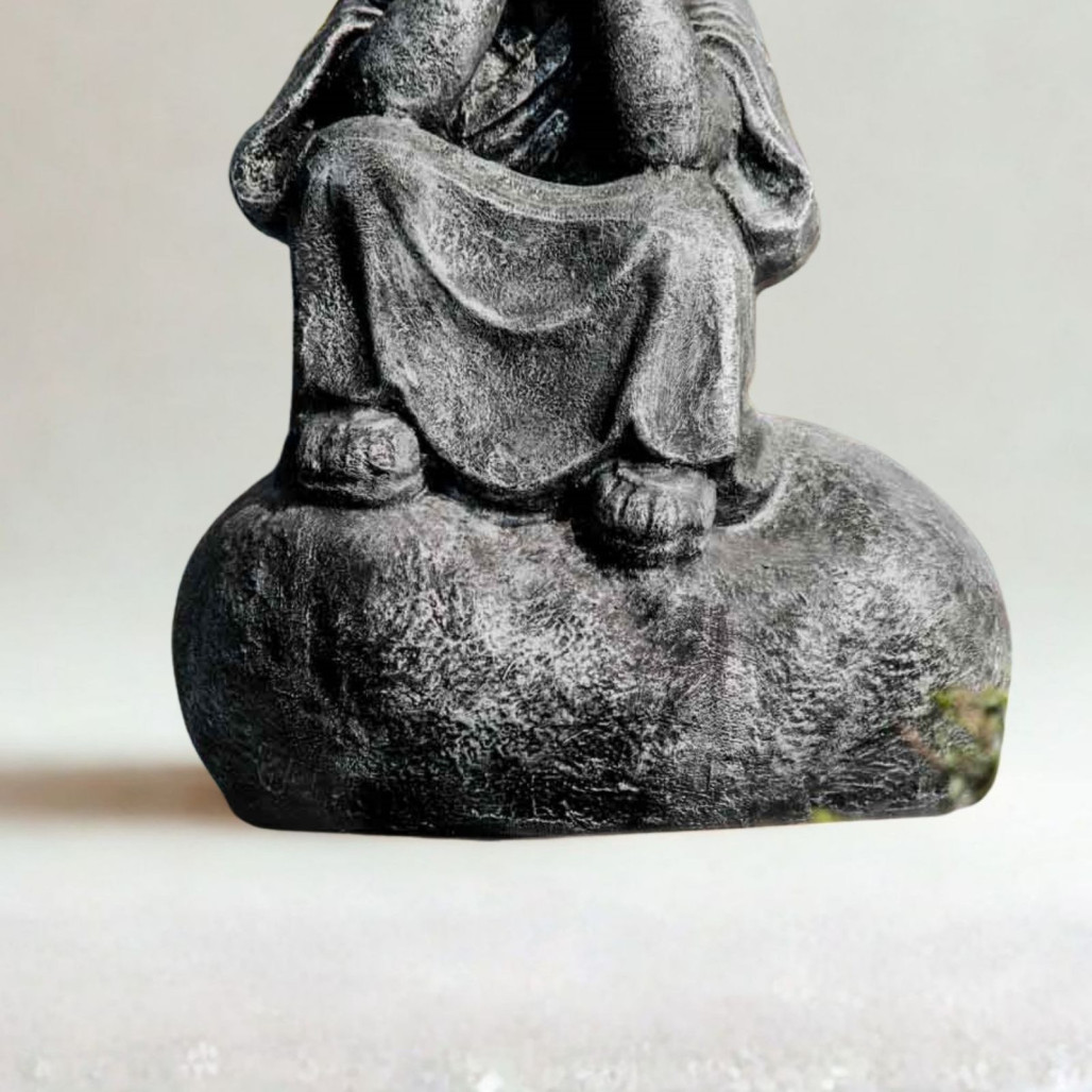 Statue Moine Shaolin pensif | Décoration zen intérieure Statue Moine Shaolin pensif | Décoration zen intérieure