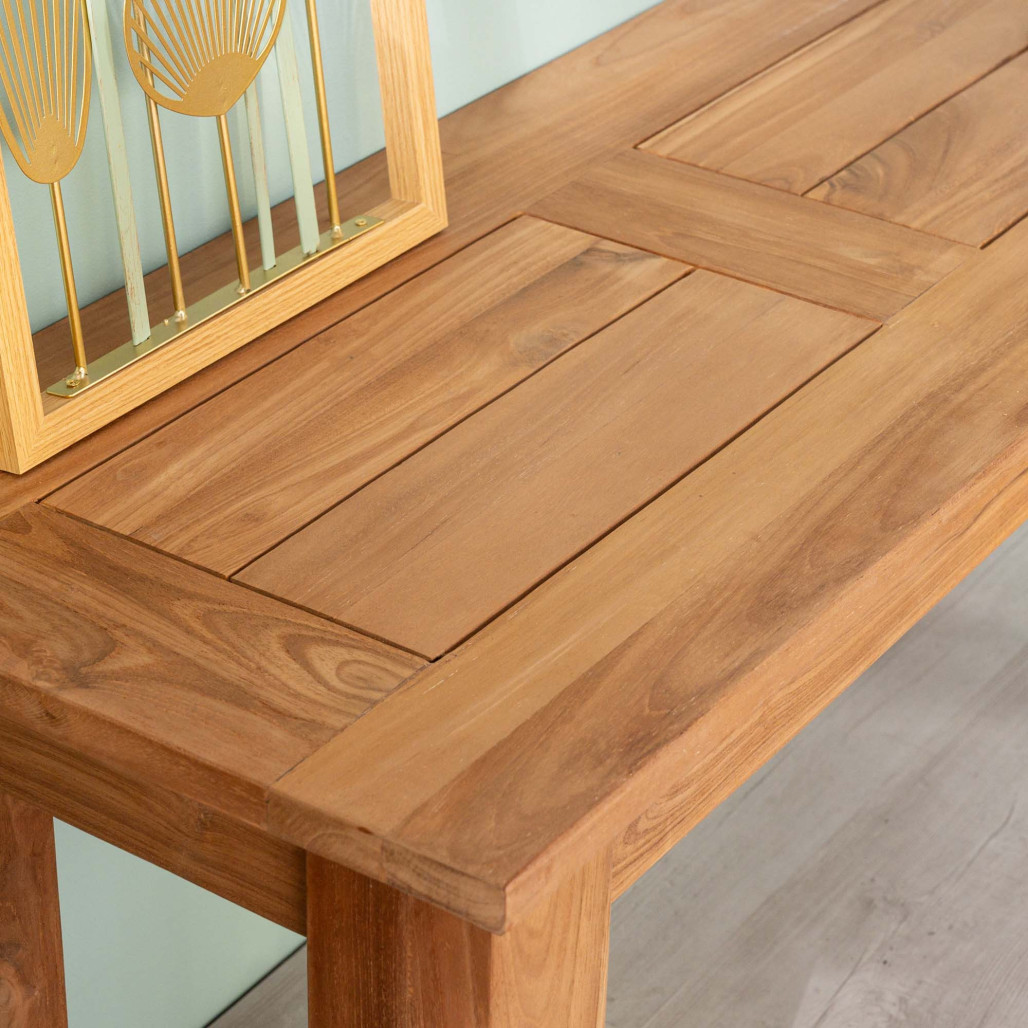 Banc de salle de bain en teck massif Matado 100 cm