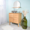 Meuble sous vasque en teck Ananta 80cm