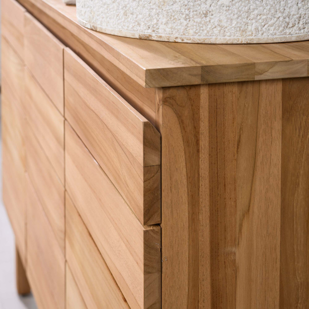 Meuble en teck avec vasque 120 cm - Salle de bain - Wanda collection