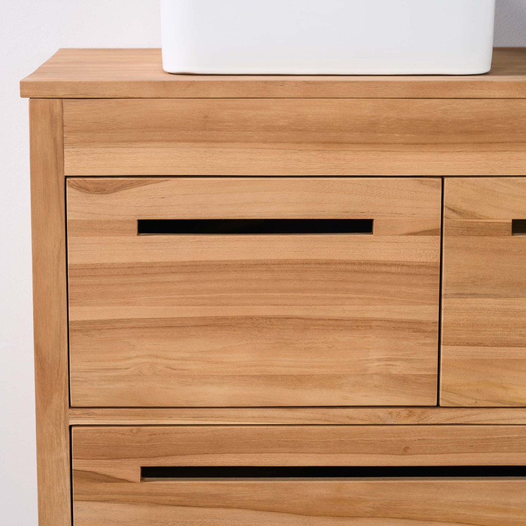 Meuble de salle de bain en teck 140 cm - Wanda collection